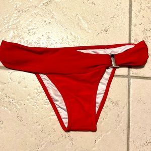 Bright red bikini bottom
